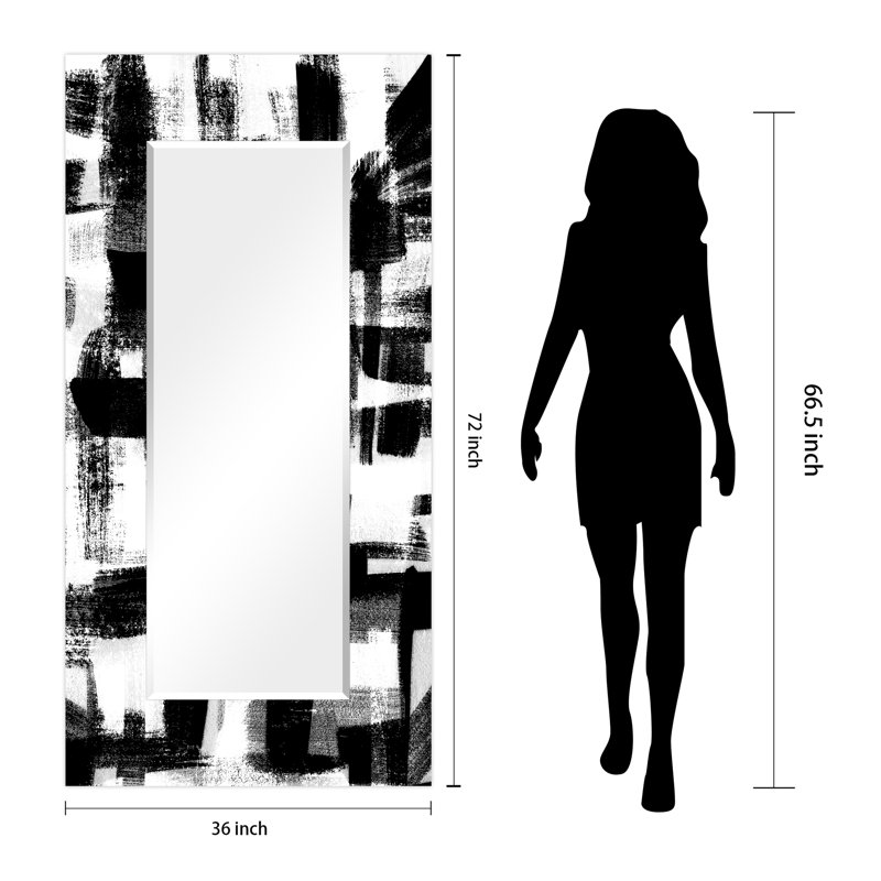 17 Stories Ston Easton Rectangle Glass Mirror & Reviews Wayfair